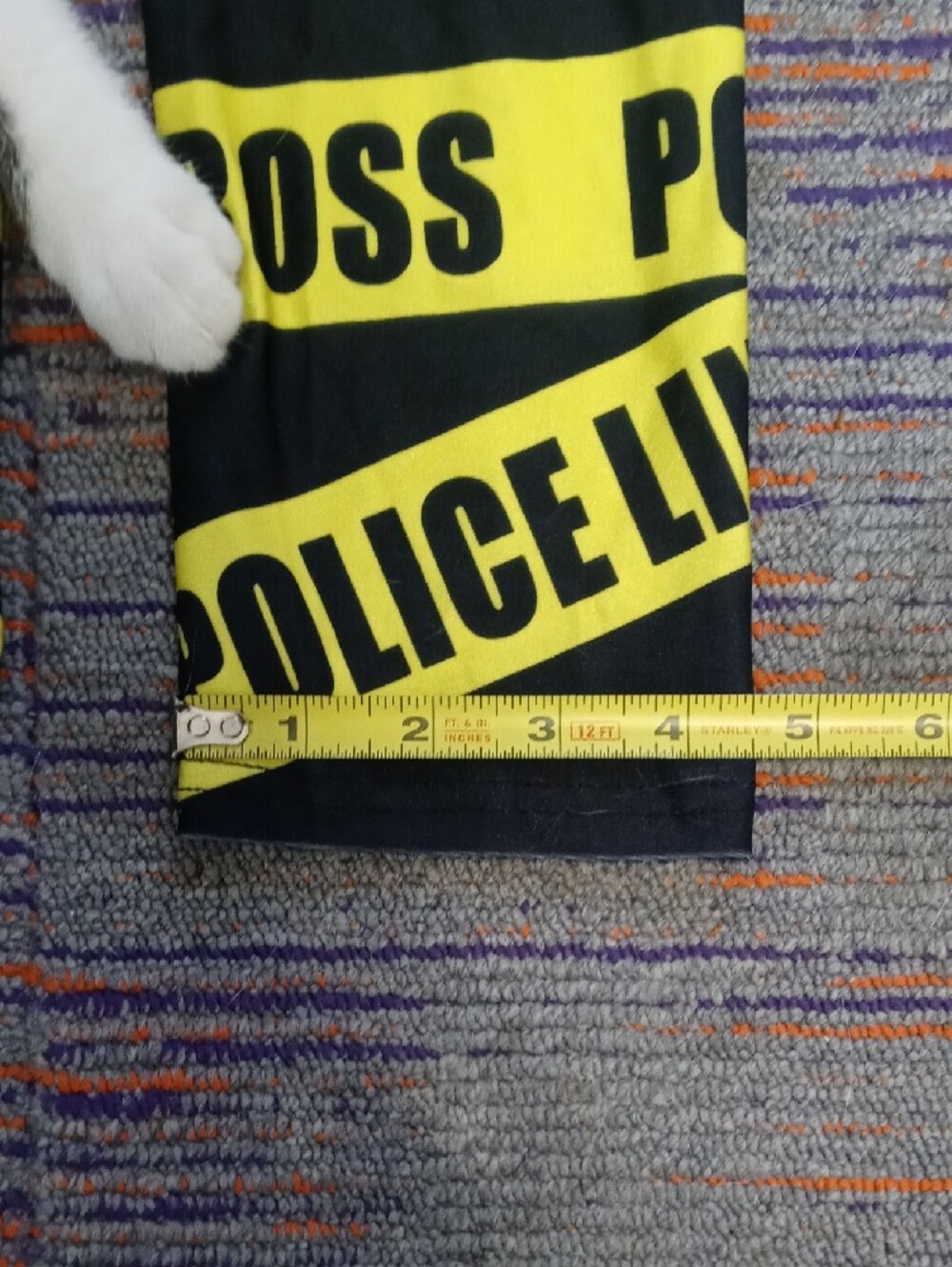 Yellow & Black 'Police Line' Graphic Leggings - Picture 8 of 8